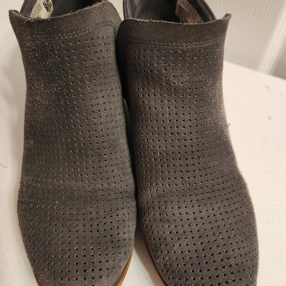 Women's Gray Suede Ankle Boots